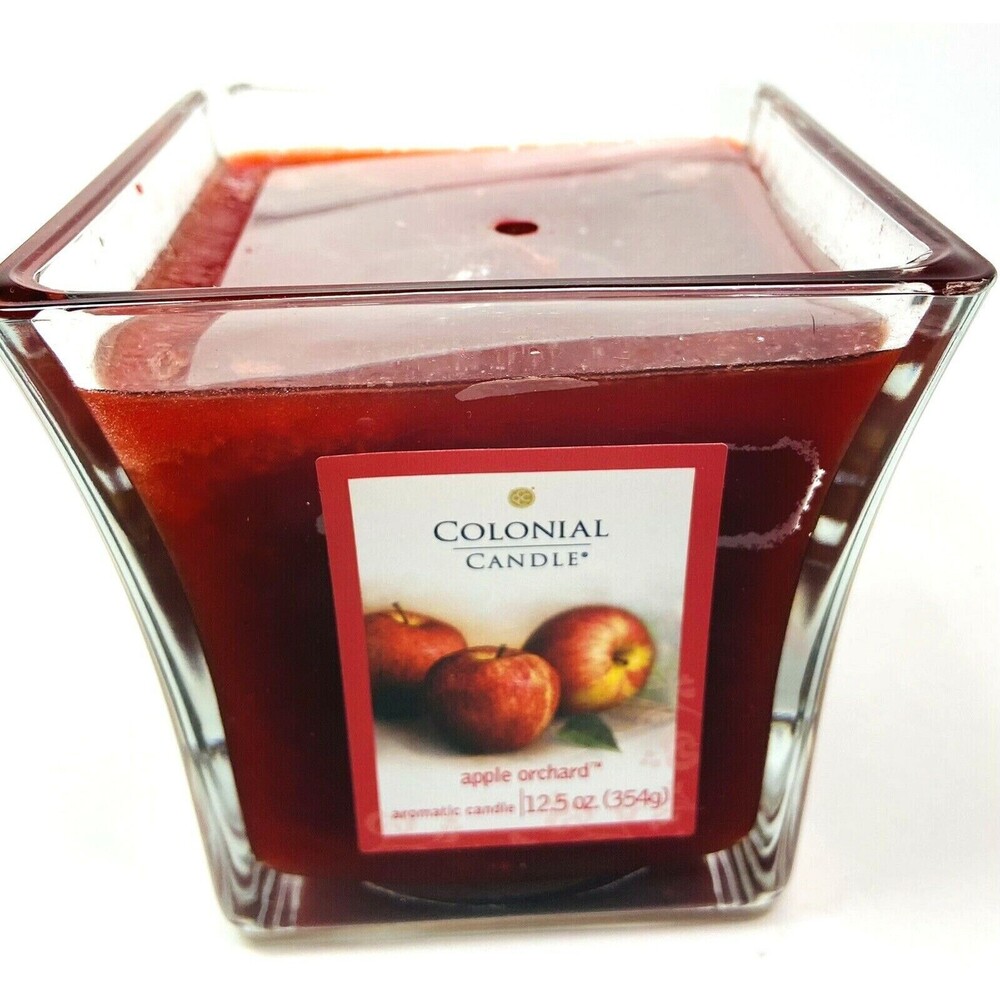 Colonial Candle Retired 12.5 oz Apple Orchard Red Scented Jar 1 Wick